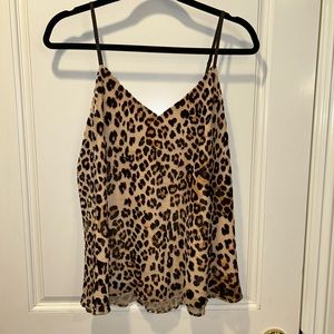 Nicole Miller Artelier Velvet Animal Print Camisole with Adjustable Straps